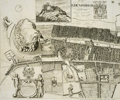 Plan van Edinburgh, uitgegeven door John Smith (ca. 1652-1742) ca. 1710 door Andrew Johnston